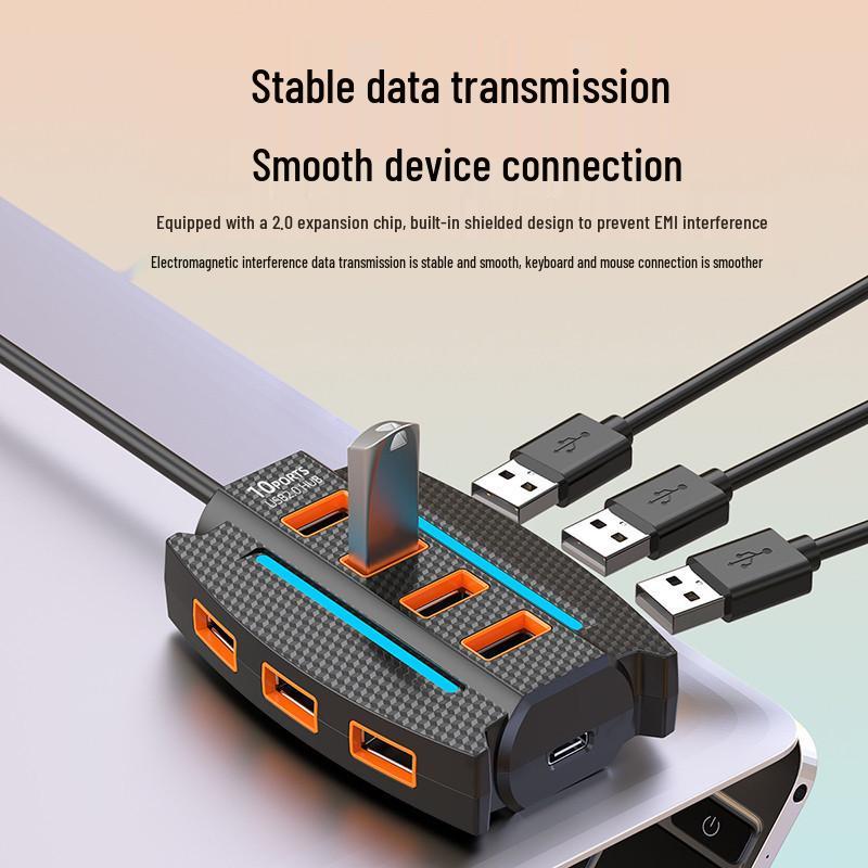 One-Drag-Ten Multi-Port USB Hub Expansion Dock for Laptops