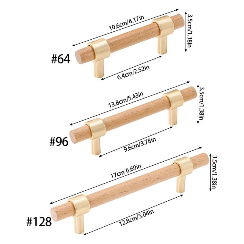 1pair Cabinet Pull Wooden Dressers Knob Simple Drawer Pulls Handles Kitchen Bedroom Furniture Hardware Enduring