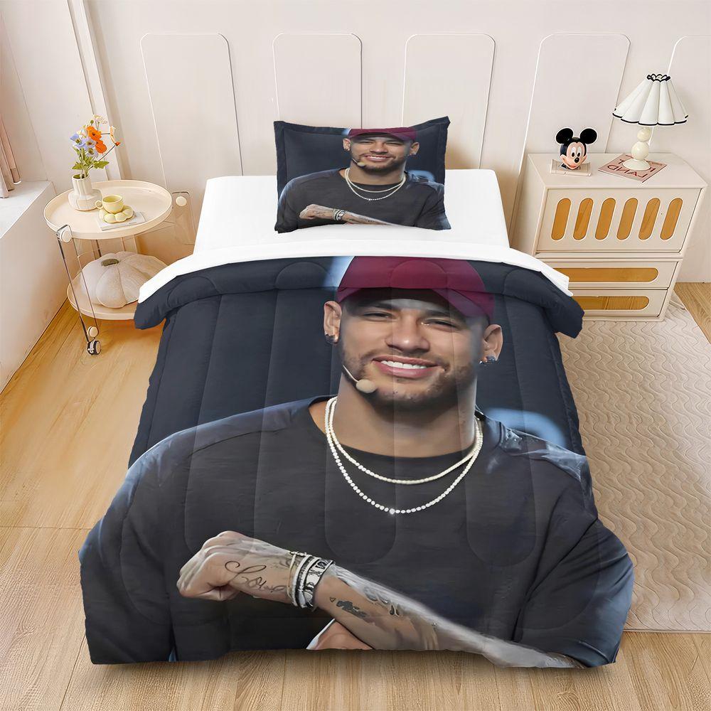 Street Cap Male Portrait Print Comforter Set Quilt Bedding Set Pillowcase Mens Guest Room Fashion Decor Complete Bedding