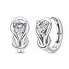 925 Silver Simple Sun Small Sugar Cube Star Moon Women Earring Brilliant Wedding Engagement Star Earrings Jewelry Gifts