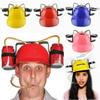 Casco de Bebida de Plástico Casco para la Cabeza Tipo Sombrero Creativo Con Pajita Sombrero de Cerveza para Exteriores Casco para Beber
