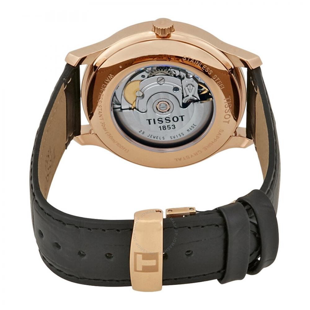 Tissot Tradition Silver Dial Men S Black Leather Watch T063.428.36.038.00