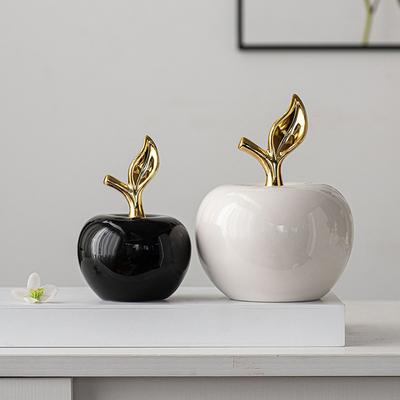 Classic European Style Ceramic Cute Funny Christmas Fruit Ornament Home Room Figurines Arts Crafts Desk Decor Statues Sculpture