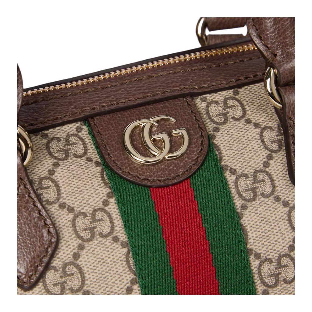 Gucci Ophidia Logo Læder Skulder Tote Taske Mellem Størrelse Damehåndtasker Brun 836825-FAE0J-9867