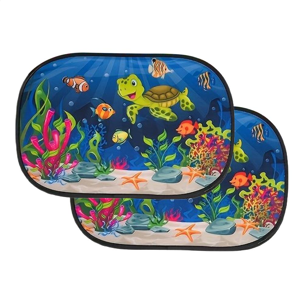 2pcs Magnetic Car Side Window Sunshade Cartoons UV Protection Auto Curtain Sunscreen Window Cover Auto Accessories