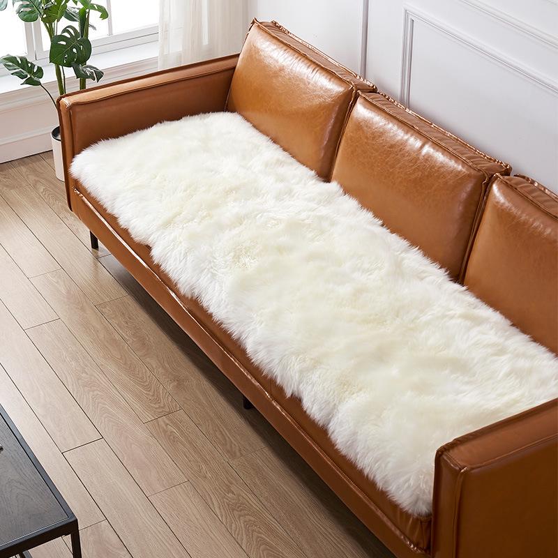 Europäischer Stil Winter Plüsch Langhaar Kunstwolle Sofa und Stuhl Kissen - Individuelle Größen erhältlich