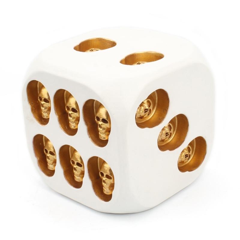 Halloween Skull Dice Skeleton Face Game Dice Resin 6 Sided Board Game Dice Novelty Party Toy Home Decorations