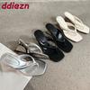 Mode Silber Mode Keilabsatz Hausschuhe Schuhe Für Frauen Flip Flops Damen Pantoletten Eckige Zehen Damen Keilabsatz Hausschuhe Schuhe Sandalen