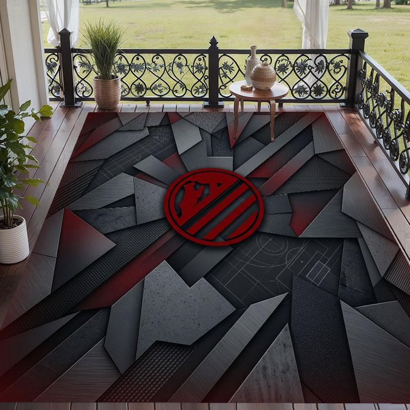Soft Floor Carpet Atletico Madrid Pattern Area Rug Decorative Mat For Home Room Decoration