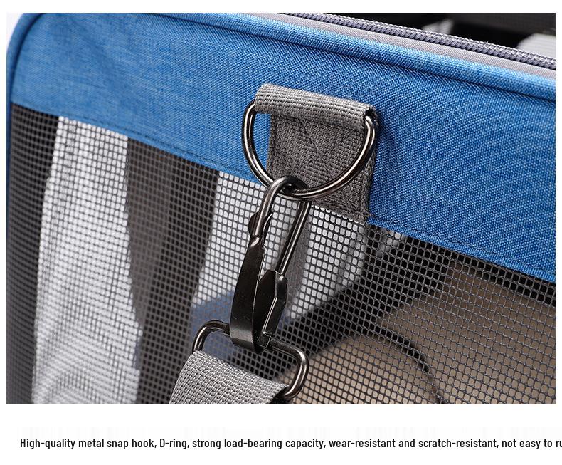 Large Breathable Foldable Cat and Dog Carrier Portable Travel Bag