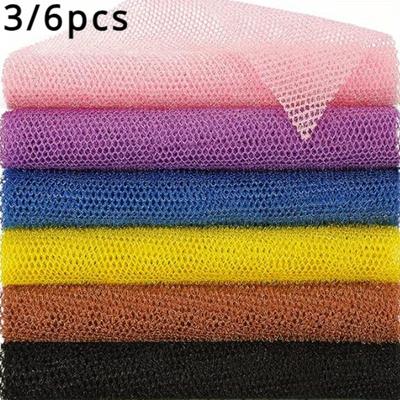 3/6 Pieces African Exfoliating Mesh, Colourful African Mesh, Daily Shower