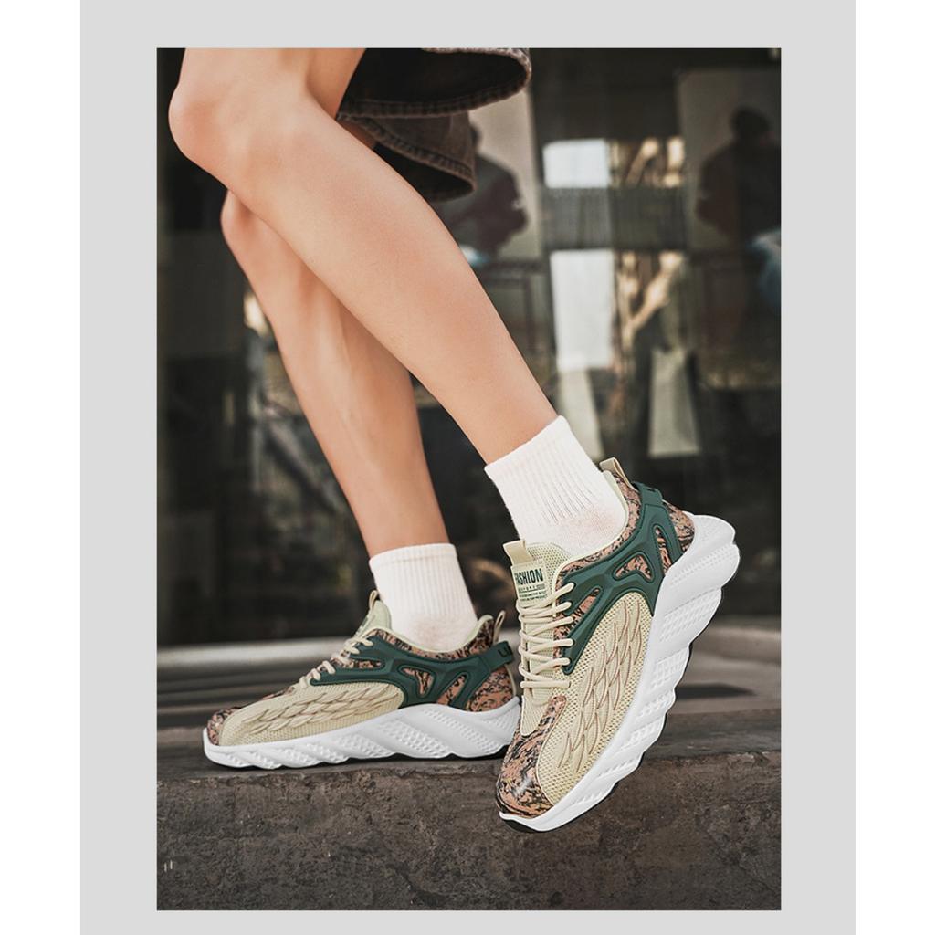 Men's Running Sports Single Shoes, Mesh Breathable Men's Shoes Korean Fashion Trend Casual Shoes