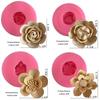 3D Flower Silicone Mold Cake Fondant Candle Clay Cupcake Jelly Candy Chocolate Decoration Durable Baking Mould