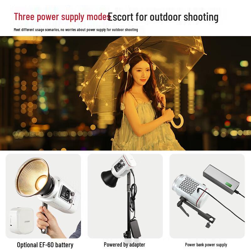 JINBEI EF-60BI 60W Bi-Color LED Video Light Kit