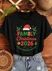 Family Christmas Crew 2026 Print T‑Shirt Making Memories Together Funny Matching Holiday Tee Family Gathering Xmas Gift Tops
