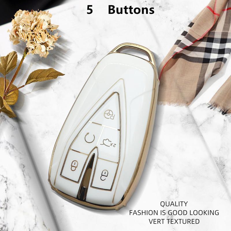 Luxurious Golden Edge Remote Key Case Cover For Changan CS35Plus CS55Plus CS75Plus   Protective Shell Car
