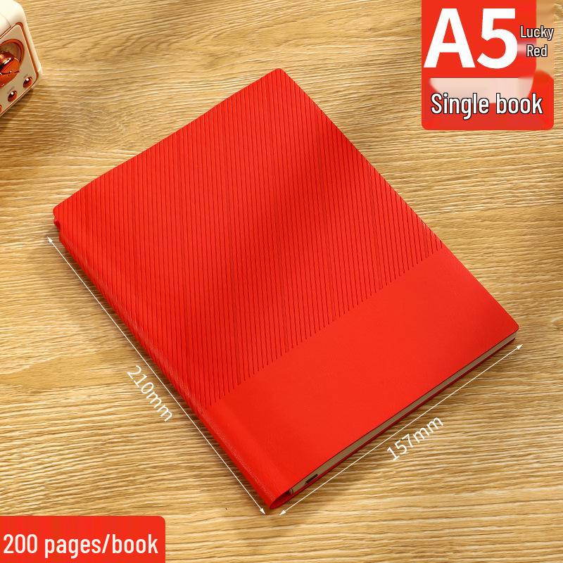 A5 Deluxe Notebook Gift Set with Pen Holder - Soft Leather Cover & Thick Pages A5