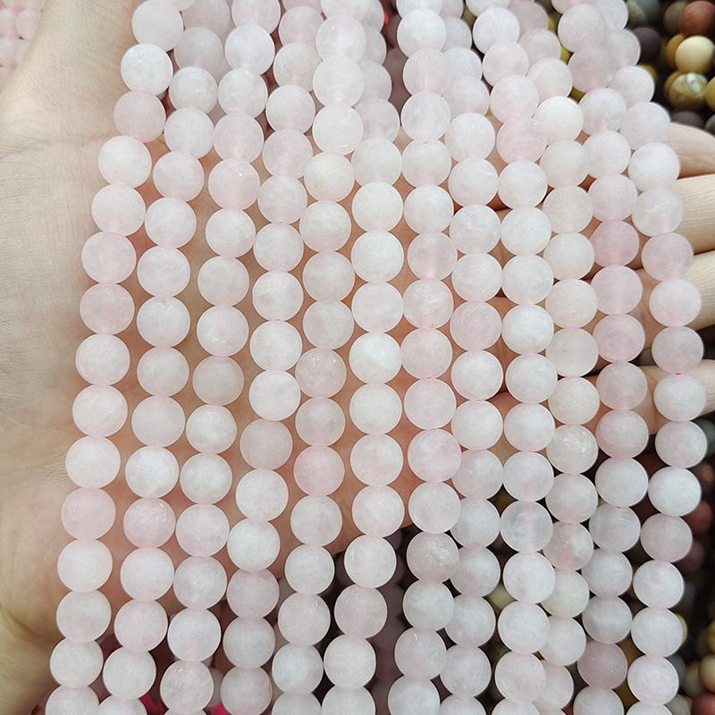 6/8/10mm Matte Stone Beads Natural Stone Beads Round Loose Spacer Beads For Jewelry Making DIY Bracelet Necklace Accessories