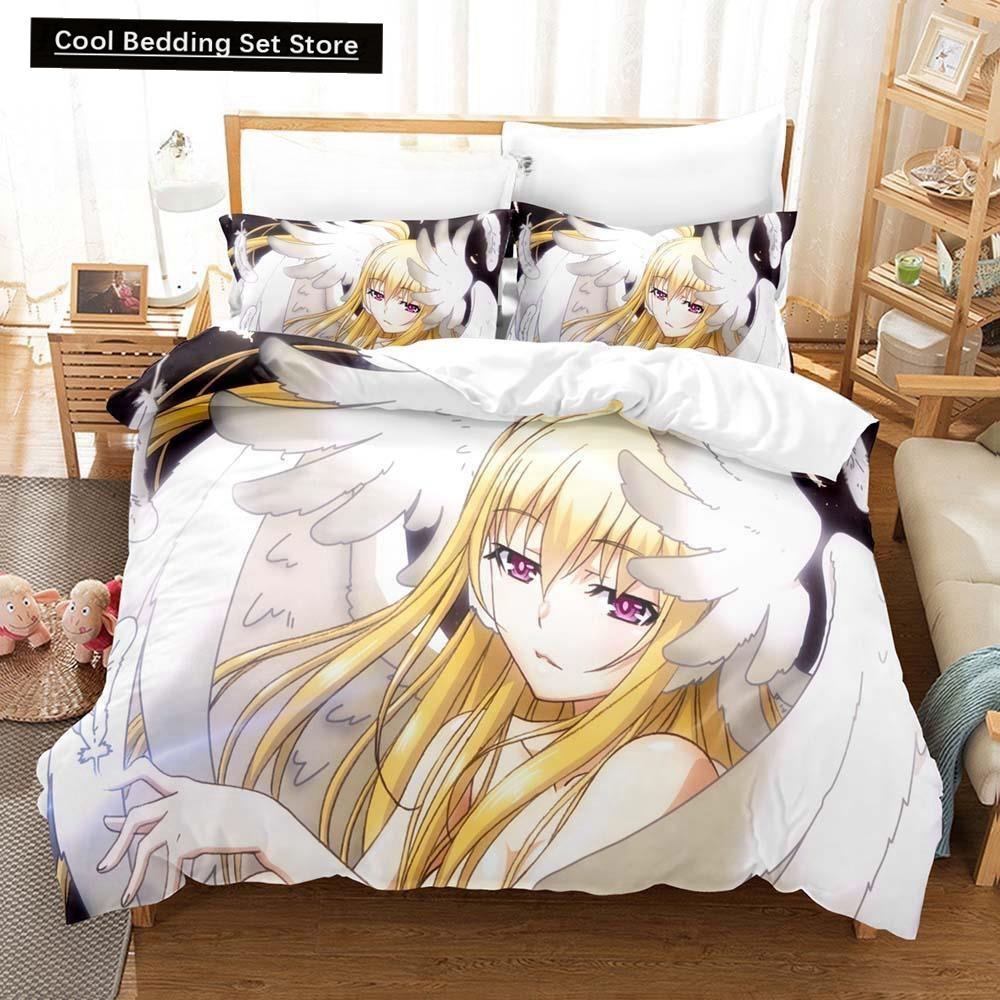 3D Anime Kawaii Girls Date A Live IV Bedding Set Single Twin Full Queen King Size Bed Set Adult Kid Bedroom Duvetcover Sets