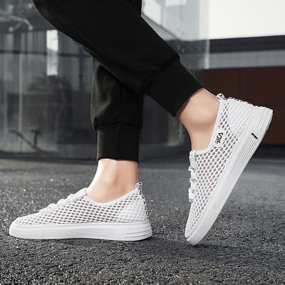 2025 zomer vliegweefsel heren boardschoenen, nieuwe mesh ademende casual schoenen, lichte en comfortabele heren boardschoenen