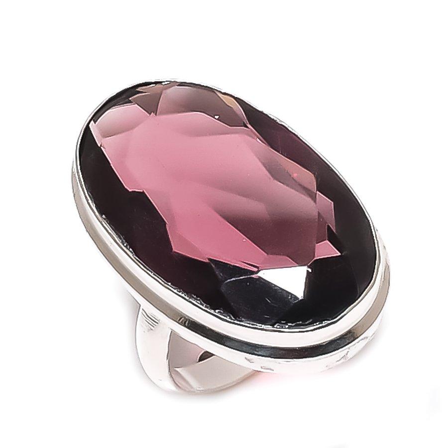 Amethyst Gemstone Handmade 925 Sterling Silver Jewelry Ring Size 6 h1d56