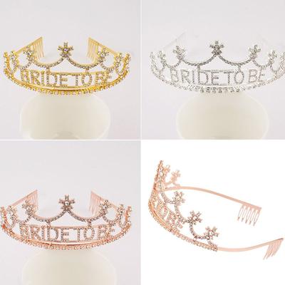 Vrijgezellenfeest Decoratie Bruiloft Bruidsdouche Aanstaande Bruid Hoofdband Kristallen Haarhoepel
