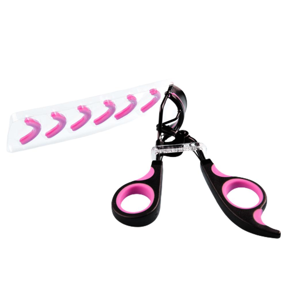 Eyelash Curler with Silicone Pad Eyelash Partial Curling Aid Beauty Tool Portable Stainless Steel Wi