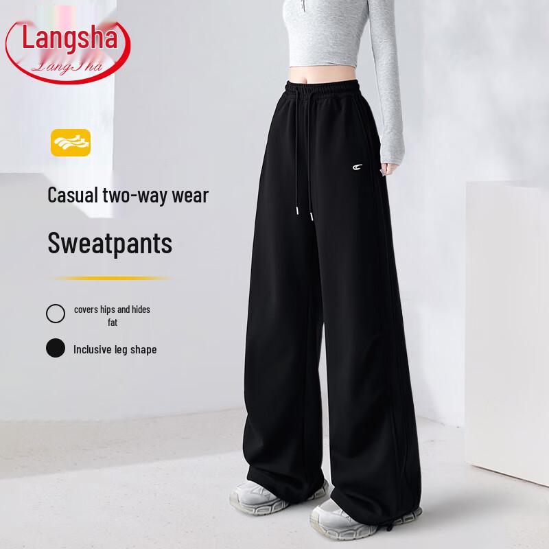 Langsha Women's Embroidered Pleated Two-Way Cargo Pants