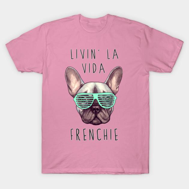 Koszulka damska Livin La Vida Frenchie Harajuku Print Kawaii Tshirt Letnia koszulka damska z krótkim rękawem Top Tee