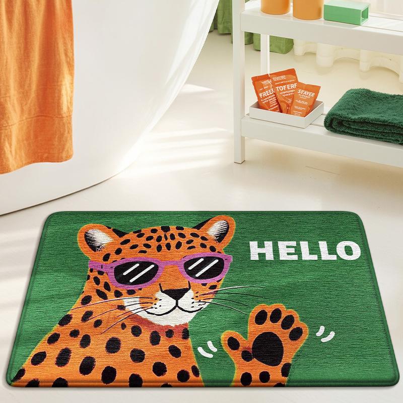 Premium Cartoon Animal Bath Mat, Ultra Soft Memory Cotton Bathroom Rug, Water Absorption & Quick Dry, Non-Slip (Multiple Styles)