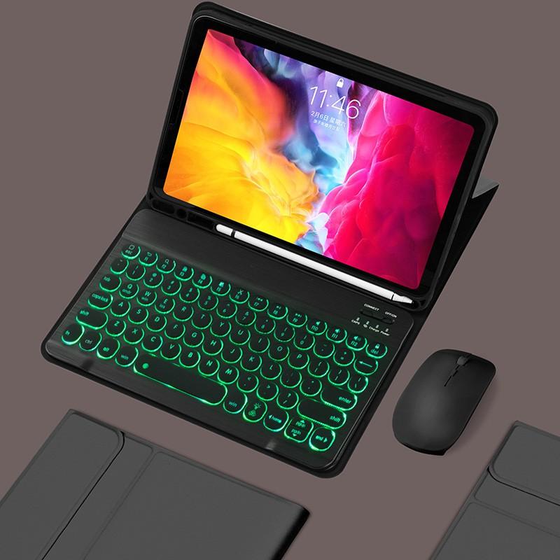 IPad Pro Air 5 9th 8th Gen Keyboard Case With Bluetooth Mouse Slot Stand Magnetic Sleep Function Silicone