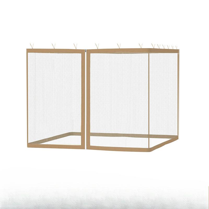 10x10ft Outdoor-Pavillon Moskitonetz Universelles Ersatz-Baldachin-Netz Seitenwandvorhang mit Reißverschluss  (Nur Moskitonetz