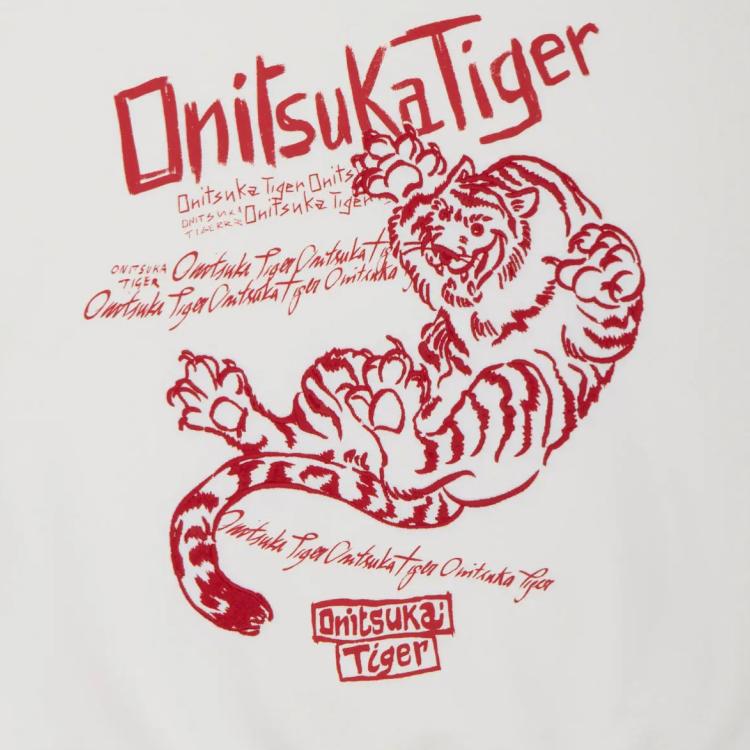 Onitsuka Tiger Embroidered Print Pullover Long Sleeve Sweatshirt Unisex sweatshirt 2183B599_700