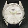 VINTAGE SEIKO 5 AUTOMATIC 7009A JAPAN MENS SILVER COLOR DIAL WATCH a701260-5 R206a-a701260