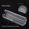 1Pc Rectangle Plastic Transparent Storage Box Nail Rhinestone Brush Case