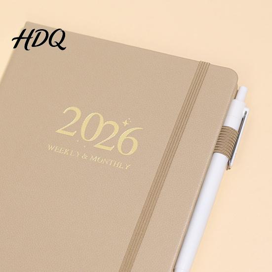 Elastic Strap Notebook 144 Planner 2026 A5 Daily Journal Sheets Hardcover Pen Calendar Multifunctional Work-Life