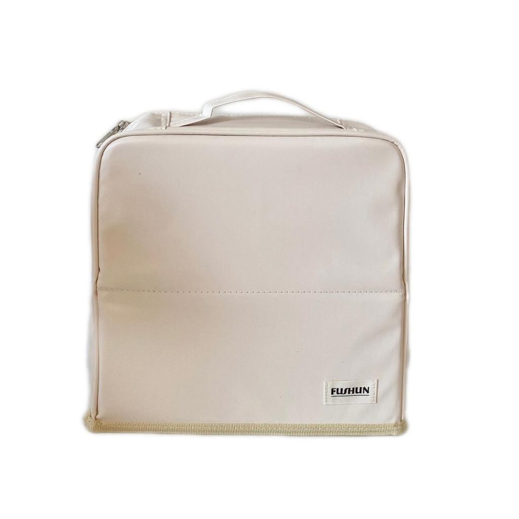 Portable Large Capacity Makeup Bag with Mirror, Hangable on Suitcase, Compartmentalized Cosmetic Storage Pouch.
