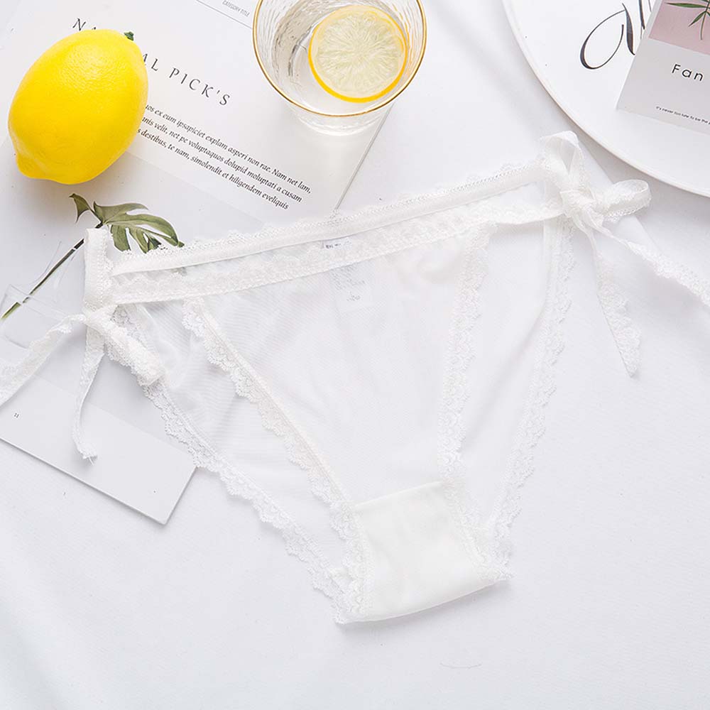 

Underpants Low-waist Female Cotton Crotch Bandage Thong Solid Color Lace Panties Sexy Briefs