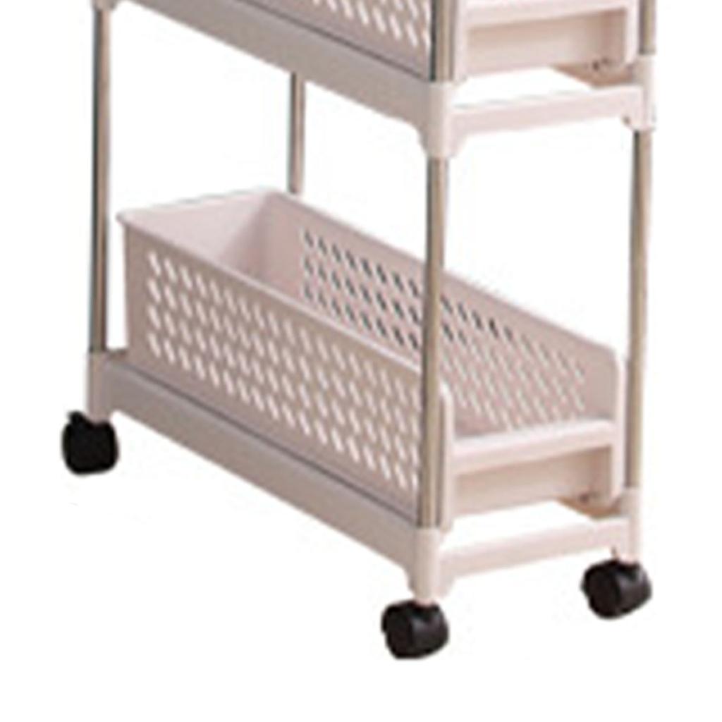 Aufbewahrungswagen Platzsparend Vielseitig Verstellbar Stilvoller Look Rollender Aufbewahrungswagen Organizer für Zuhause Küche Badezimmer
