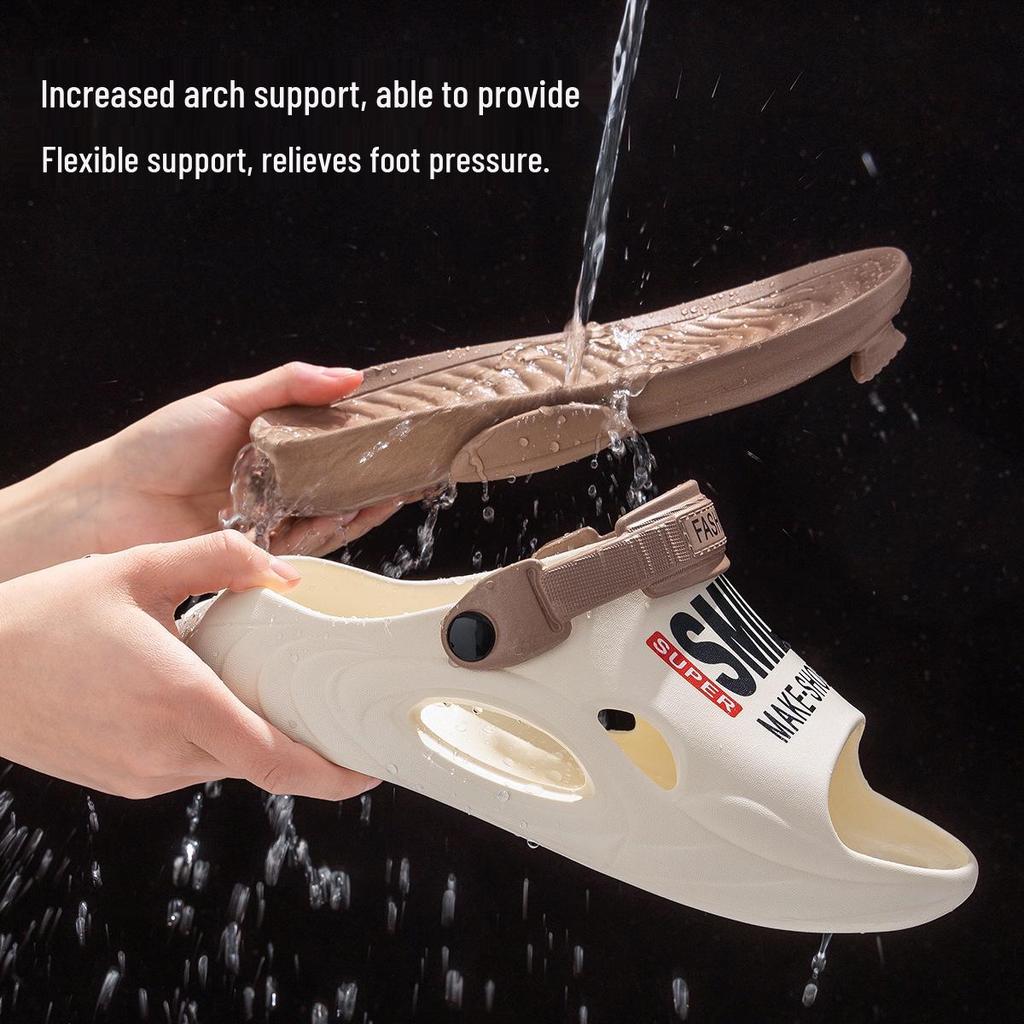 Men's Summer Outdoor Non-Slip Sports Slippers for Driving and Cool Comfort
