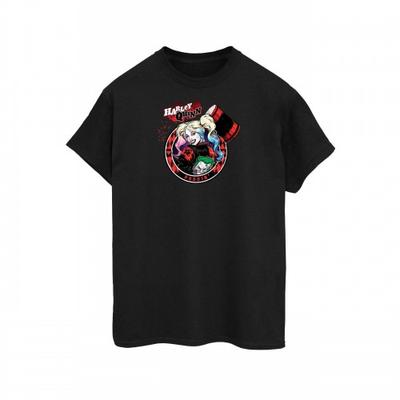 Womens/Ladies Harley Quinn Joker Patch Cotton Boyfriend T-Shirt