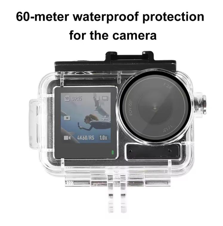 For DJI Osmo Action 5 Pro/4/3 Action Camera 60M Waterproof Case Underwater Housing Diving Cover Anti-Fog Diving Protective Shell