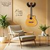 Suport de perete pentru chitară, din lemn, design aripi de vultur, pentru chitare acustice, electrice și ukulele