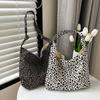 2024 Stylish Lazy Leopard Print Large Capacity Shoulder Bag For Women Chic Casual Use