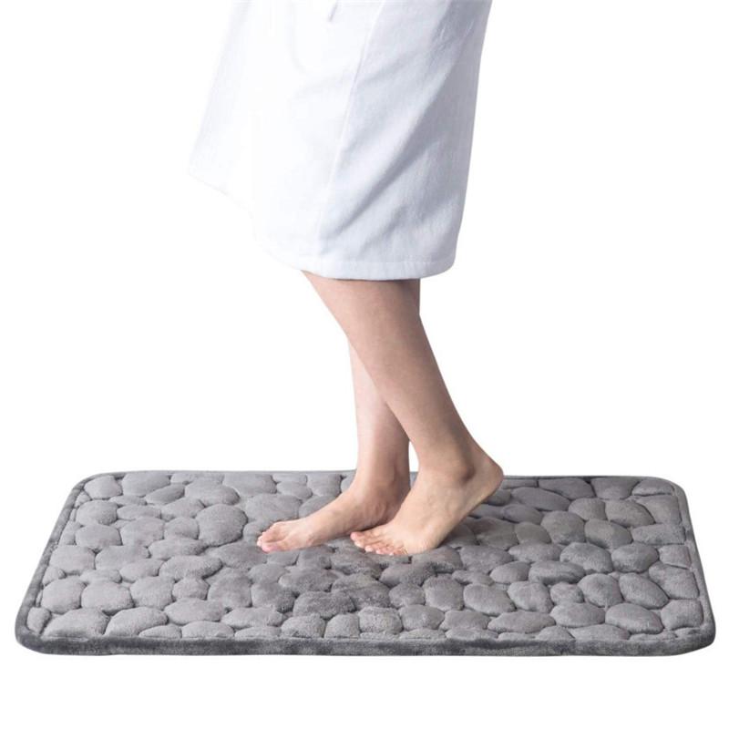 Matte Rutschfeste Teppiche Kopfsteinpflaster Geprägte Badezimmer Badewanne In Waschbecken Badewanne Seite Boden Teppich Dusche Zimmer Fußmatte Memory Foam