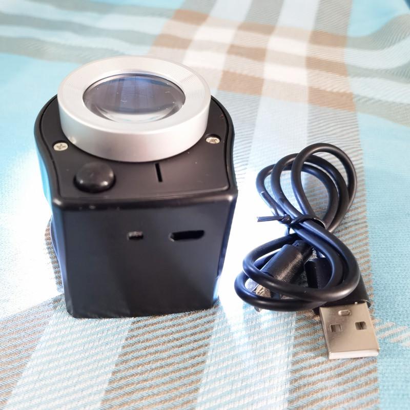 30x Textile Magnifier: High-Def Loupe with UV Light for Fabric Thread Count & Currency Check