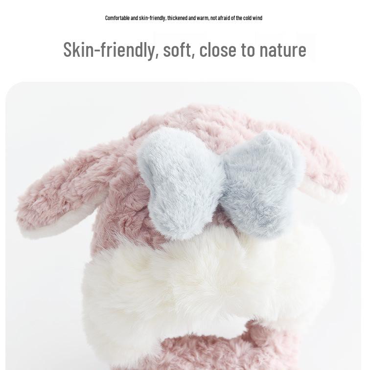 Dziecięcy pluszowy zestaw czapka-szalik z postaciami z bajek - Ciepły, wiatroszczelny, do ochrony na zewnątrz zimą