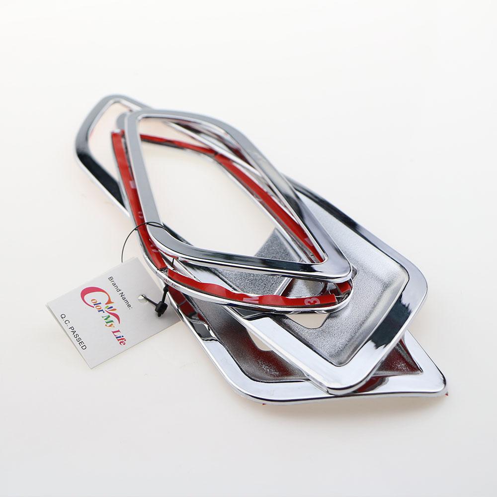 ABS Chrome Inner Door Handle Decorative Sequins Armrest Decoration Stickers Trim for Ford Kuga Escape 2014 -