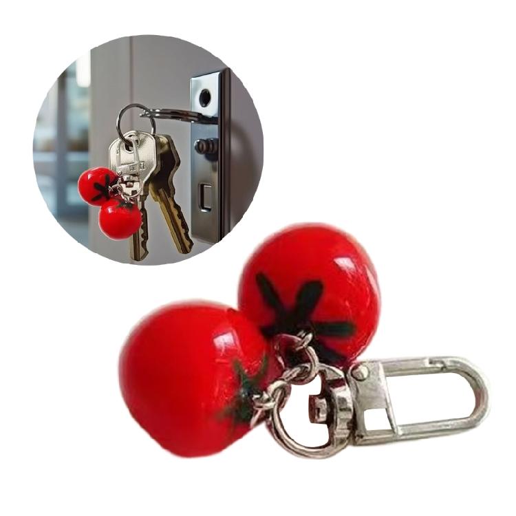 Portachiavi Ciondolo Pomodorini Moda Decorazione da Appendere Dolce Ciondolo Fascino