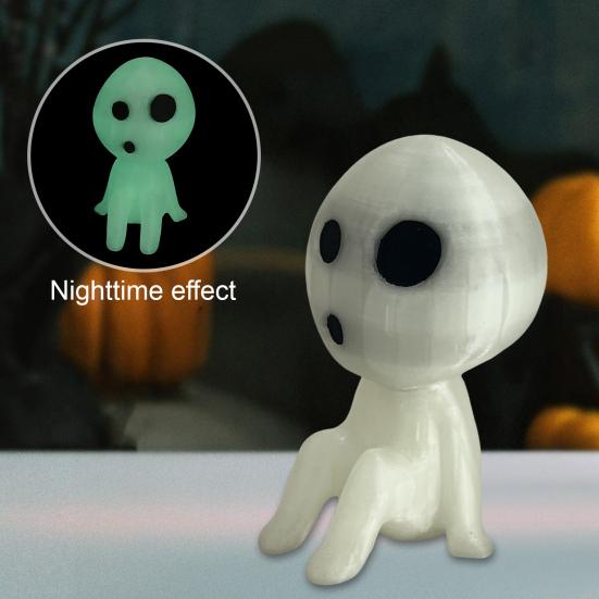 Glow-in-the-dark Aliens Figurine Luminous Miniature Aliens Statue Halloween Home Office Desktop Decoration Ornament